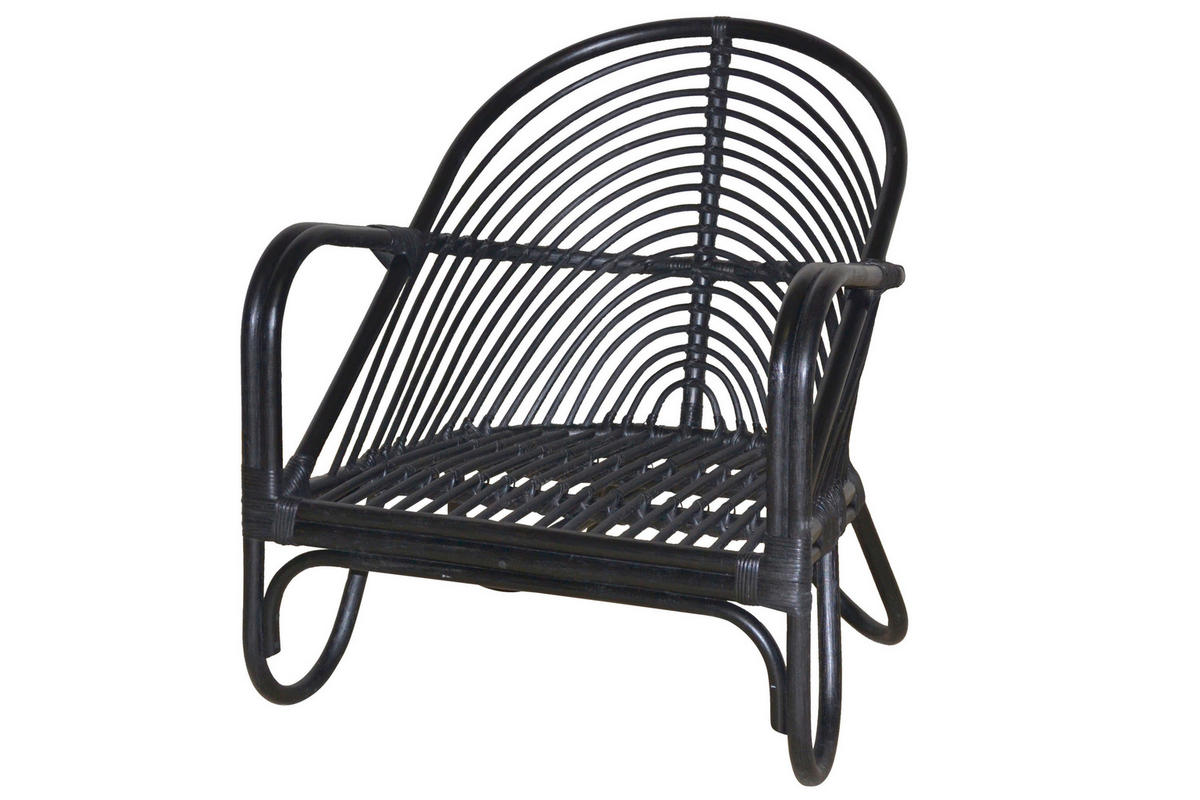 RELAXSESSEL Flachgewebe Sitzkissen    - Schwarz, Natur, Holz/Textil (72/70/80,5cm) - MID.YOU