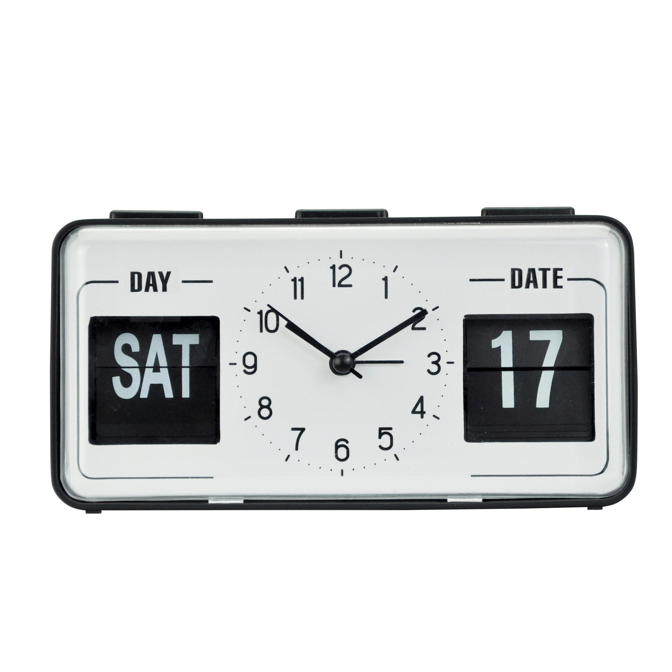 WECKER Schwarz, Weiß  - Schwarz/Weiß, Basics, Kunststoff (17,1/5,2/9cm) - Ambia Home