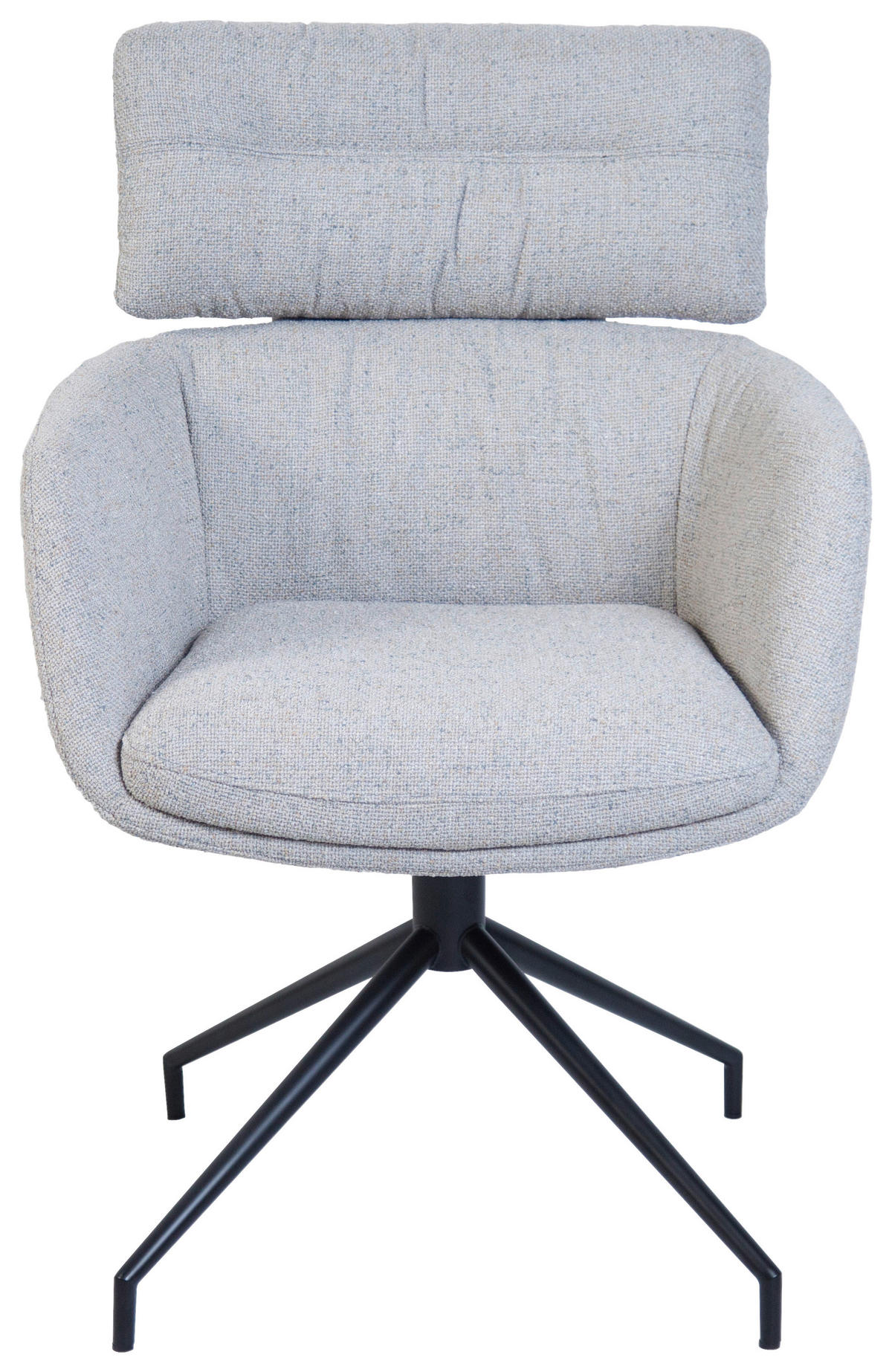 NASLANJAČ, kovina, tekstil siva, črna  - črna/siva, Design, kovina/tekstil (62/92/66cm) - Dieter Knoll