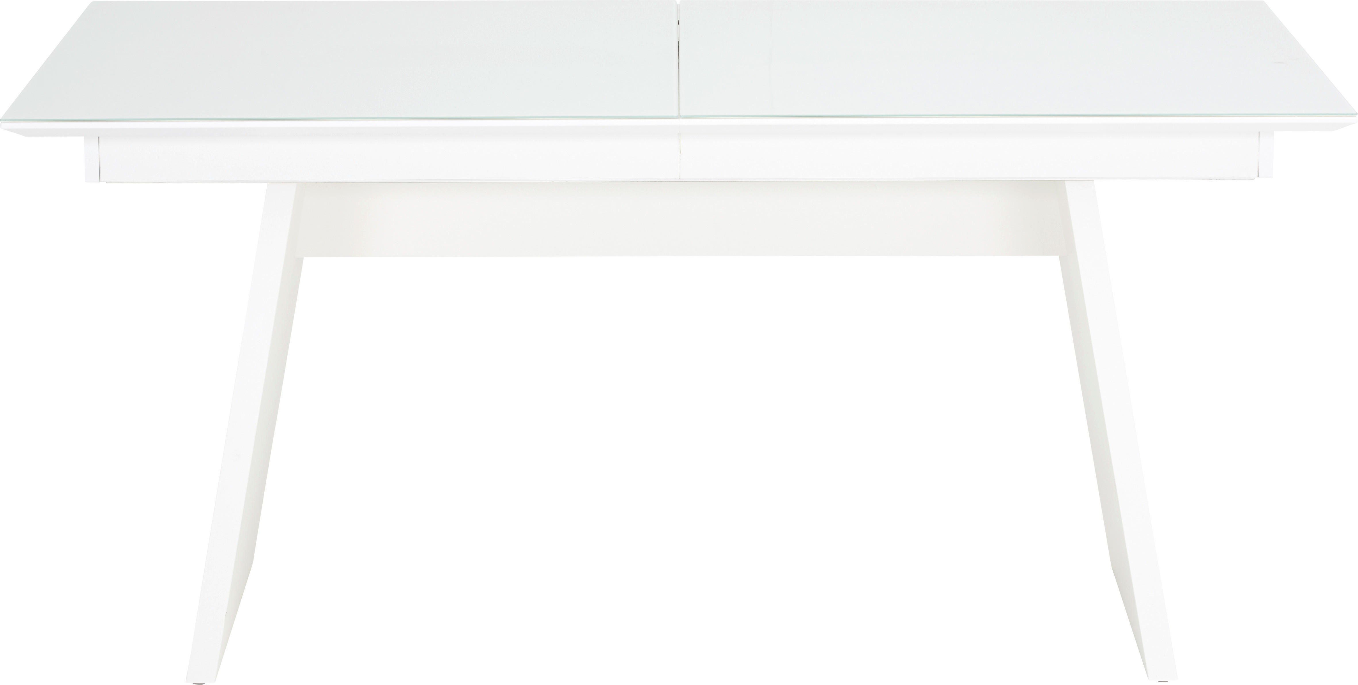 ESSTISCH 180-260/90/75 cm Glas Weiß rechteckig  - Weiß, Design, Glas/Holzwerkstoff (180-260/90/75cm) - Leonardo Living