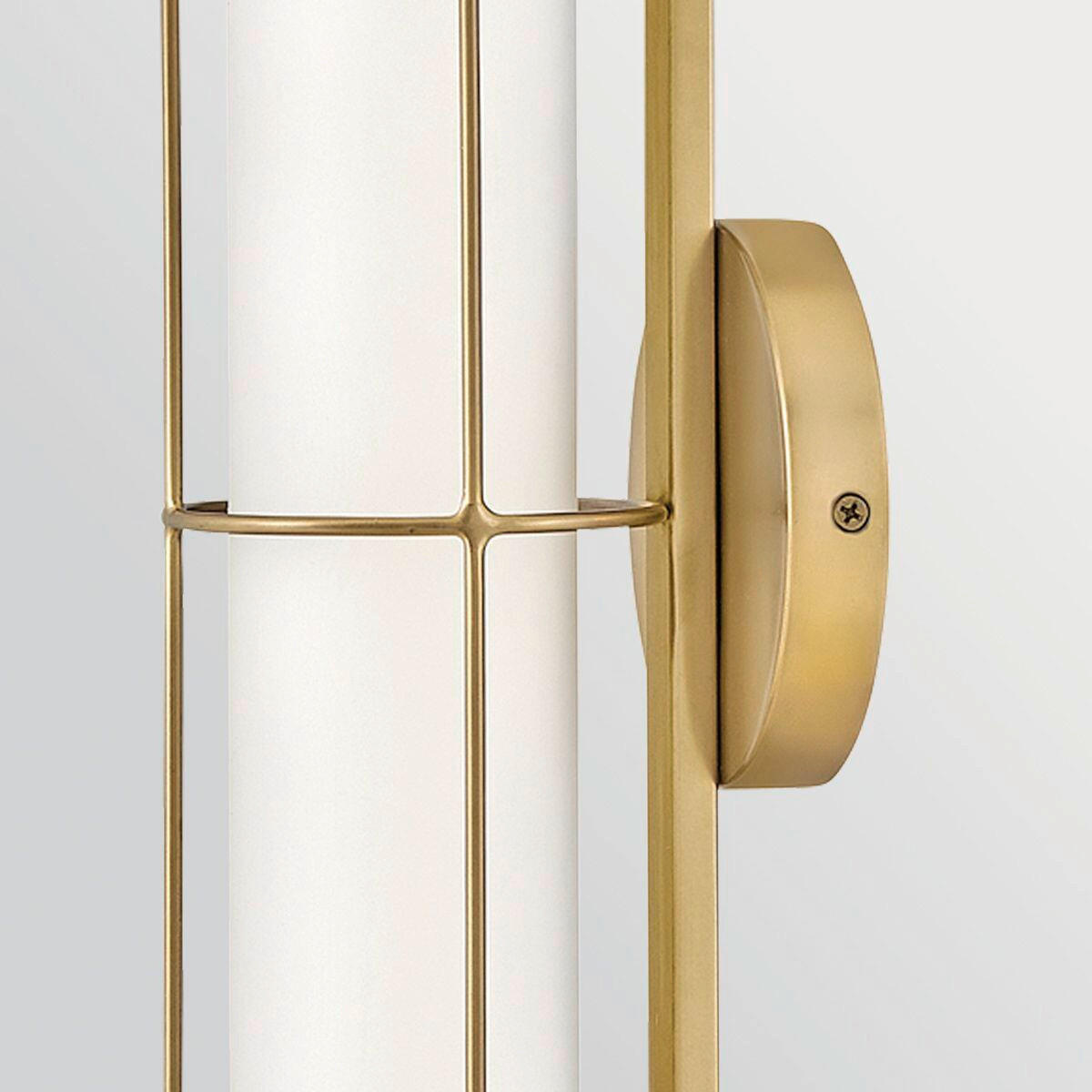 LED-WANDLEUCHTE Hinkley 11,4/43,2/13 cm  - Messingfarben, Design, Glas/Metall (11,4/43,2/13cm) - Elstead Lighting
