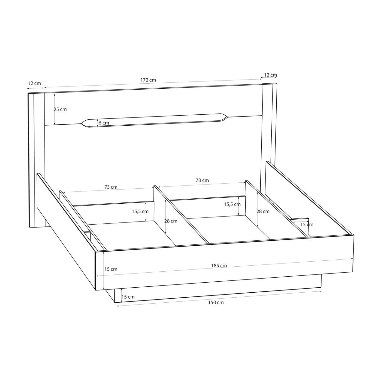 KREVET   180/200 cm   boje pijeska  - boje hrasta/boje pijeska, Moderno, drvni materijal (180/200cm) - Hom`in