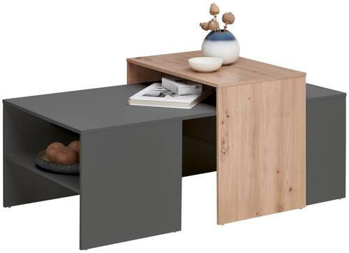 DOHÁNYZÓASZTAL faalapú anyag 115/70/50 cm   - grafitszürke/Artisan tölgy, Modern, faalapú anyag (115/70/50cm) - Hom`in