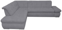 Ecksofa Dunkelgrau Mikrofaser  - Chromfarben/Dunkelgrau, KONVENTIONELL, Textil/Metall (216/273cm) - MID.YOU