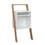 ANSTELLCONTAINER Eiche massiv Eichefarben, Weiß  - Eichefarben/Weiß, Design, Holz/Holzwerkstoff (47/96/35-44cm) - Carryhome