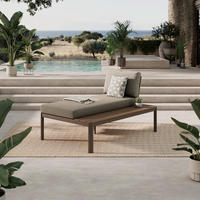 LOUNGEBETT  - Taupe/Naturfarben, Design, Kunststoff/Textil (99/83/151cm) - Amatio