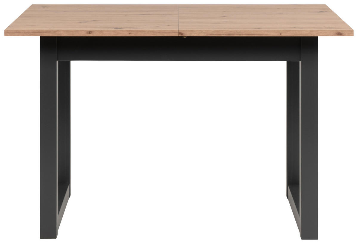 JÍDELNÍ STŮL, antracitová, dub artisan, 120/80/75 cm - antracitová/dub artisan, Basics, kompozitní dřevo (120/80/75cm) - MID.YOU