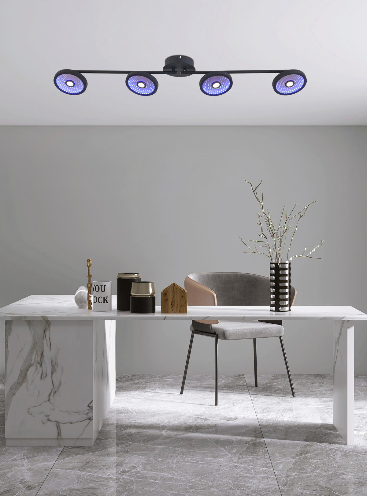 LED-STRAHLER 128/17/14 cm   - Schwarz, LIFESTYLE, Kunststoff/Metall (128/17/14cm) - Novel