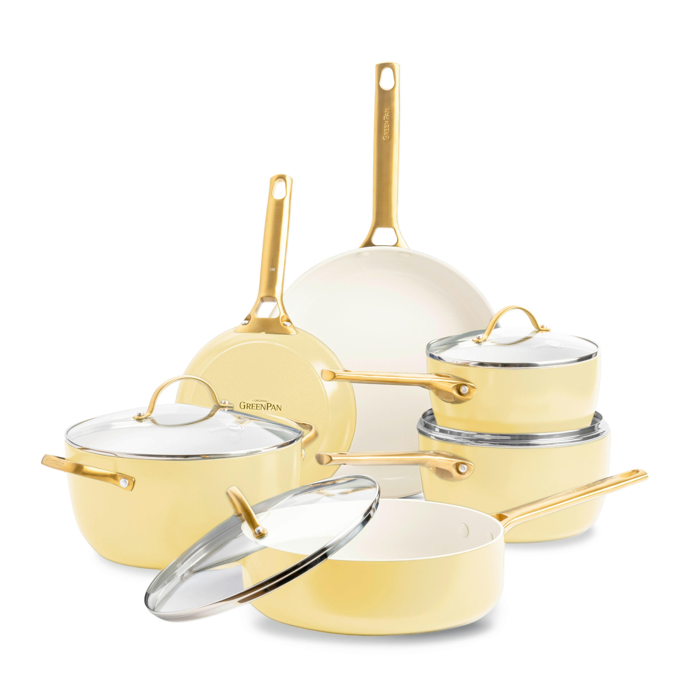 KOCHTOPFSET Padova Reserve 6-teilig  - Gelb/Goldfarben, Basics, Metall - GreenPan