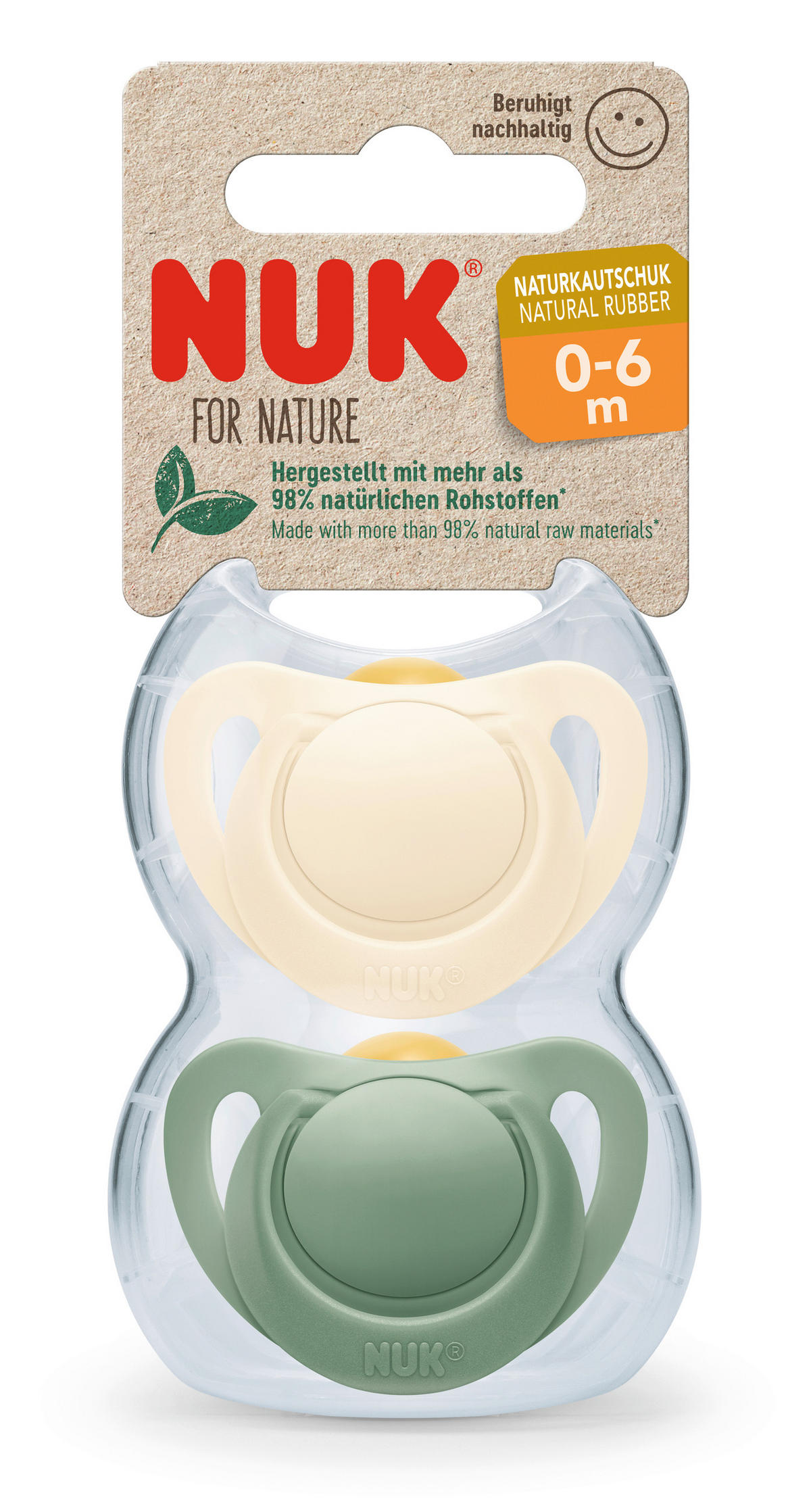 SCHNULLER 0 Monat(e)  - Terracotta/Creme, Basics, Kunststoff (5,3/6/13,5cm) - NUK