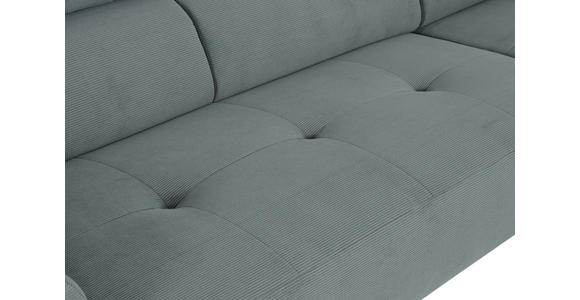 ECKSOFA in Feincord Anthrazit 205/280 cm - Anthrazit/Schwarz, Design, Textil/Metall (205/280cm) - Xora
