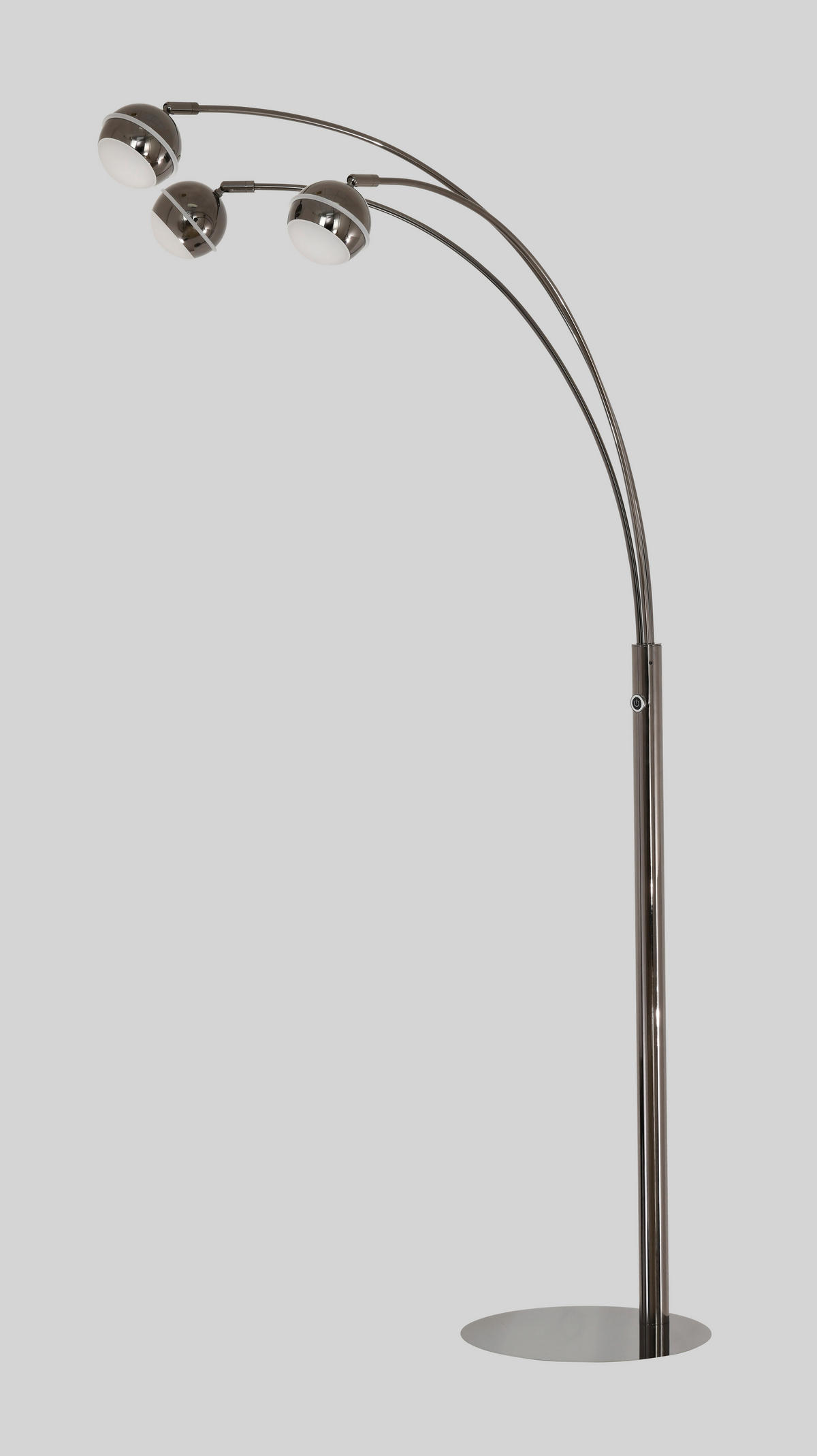 LED-STEHLEUCHTE Luberon 88/164,5/78 cm  - Schwarzchrom, Design, Kunststoff/Metall (88/164,5/78cm)