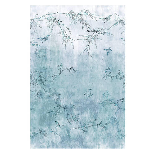 FOTOTAPETE  - Blau/Weiß, Basics, Papier/Kunststoff (186/280cm) - Xora