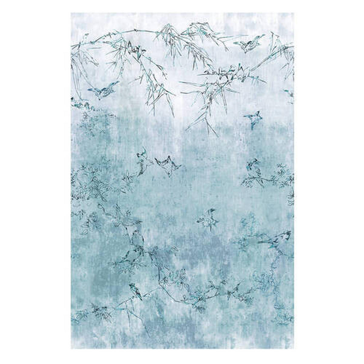 FOTOTAPETE - Blau/Weiß, Basics, Papier/Kunststoff (186/280cm)