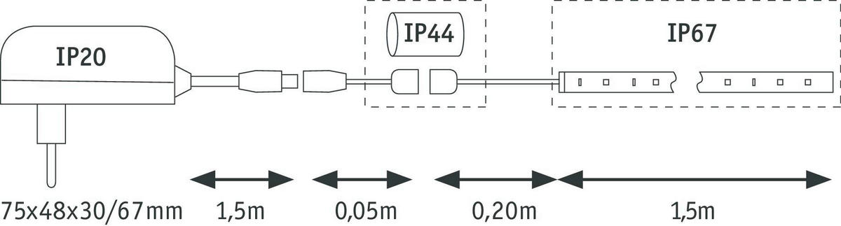 LED-STRIP 70962 150 cm   - Weiß, Basics, Kunststoff (150cm) - Paulmann