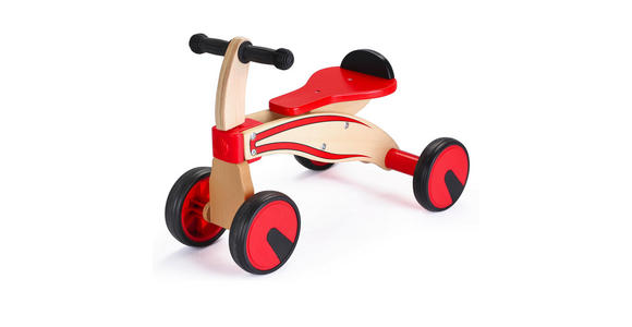 RUTSCHFAHRZEUG - Rot/Naturfarben, Natur, Holz/Kunststoff (54/35,5/38cm) - My Baby Lou