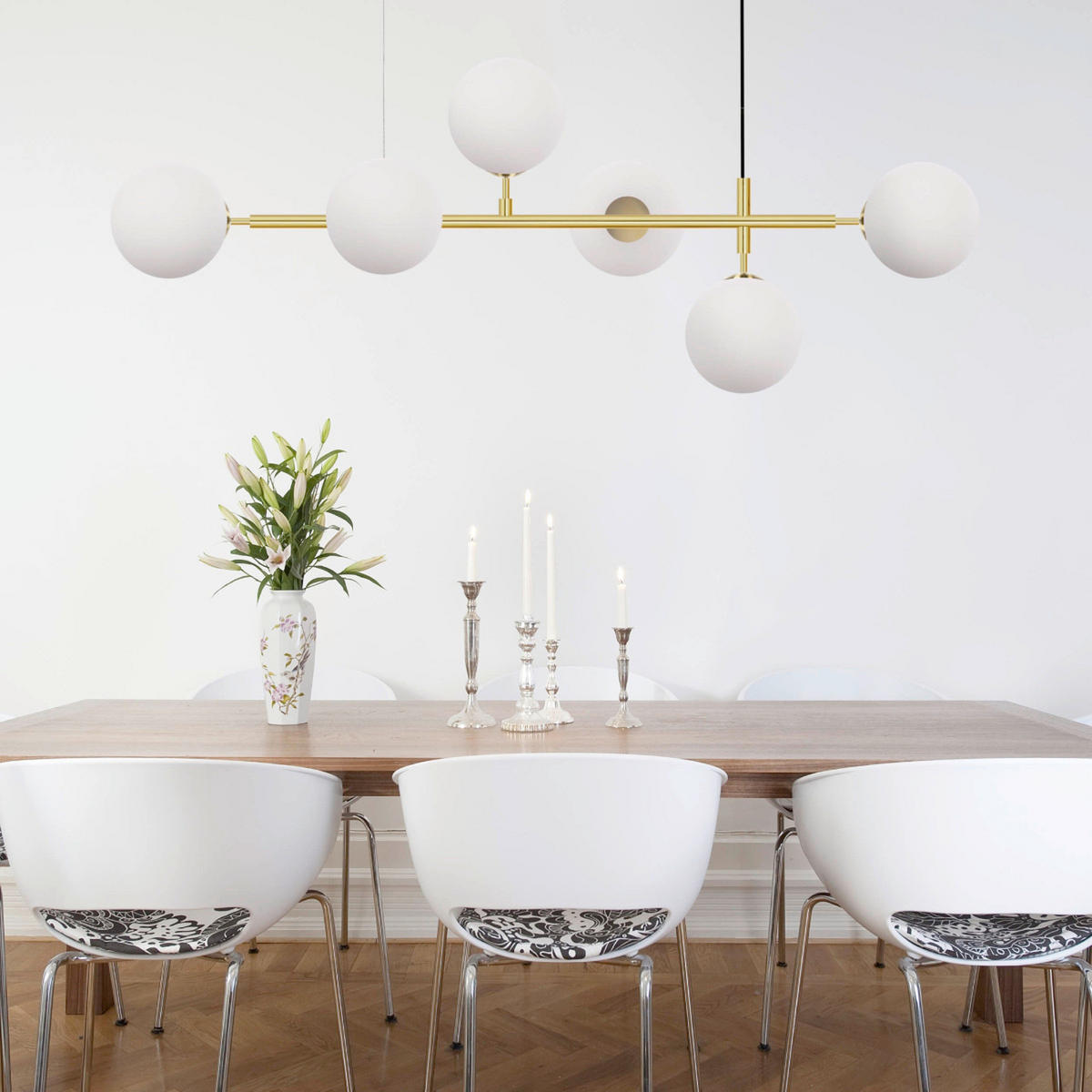 HÄNGELEUCHTE Alisa 121/129/39 cm  - Goldfarben, KONVENTIONELL, Metall (121/129/39cm)