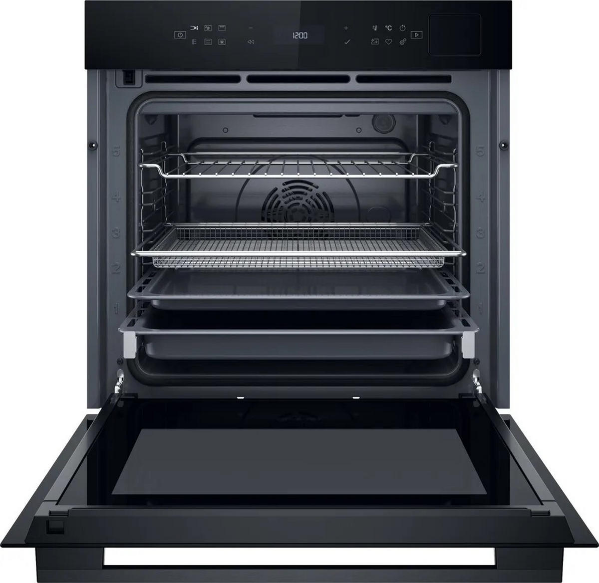 EINBAUBACKOFEN BBI7A8PT1SK  - Schwarz, Basics, Glas/Metall (59,5/59,5/54,9cm) - Bauknecht