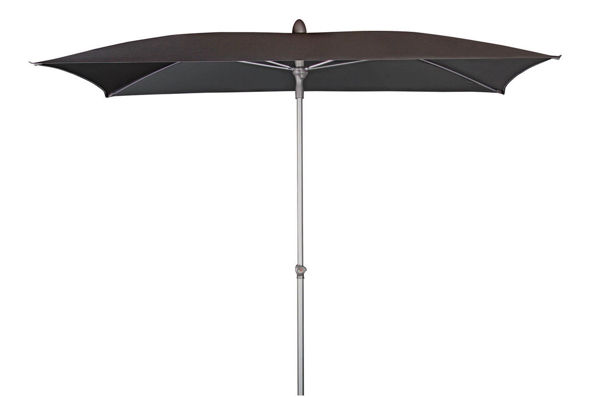 SONNENSCHIRM 225x120 cm Anthrazit  - Anthrazit/Silberfarben, KONVENTIONELL, Textil/Metall (225/120cm) - Doppler