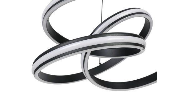 LED-HÄNGELEUCHTE 48/52/120 cm  - Schwarz/Weiß, Design, Kunststoff/Metall (48/52/120cm) - Novel