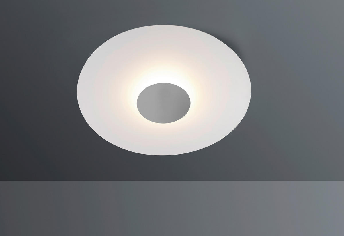 LED-DECKENLEUCHTE Chio  Smart 44/6,5 cm   - Alufarben/Weiß, Basics, Metall (44/6,5cm) - BOPP