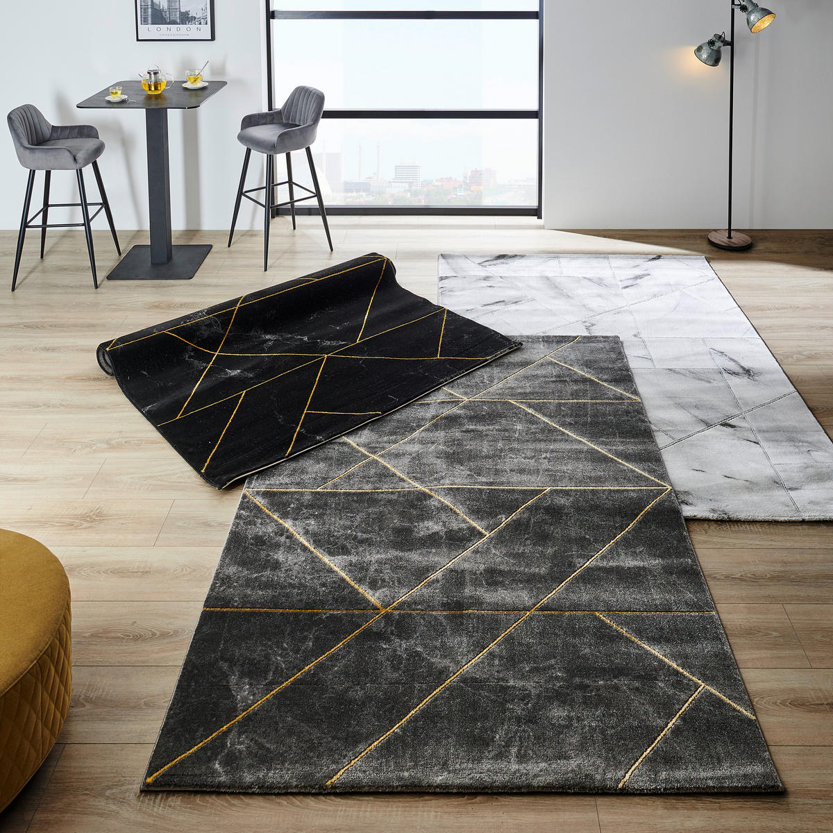 TKANI TEPIH  siva     - siva, Dizajnerski, tekstil (160/230cm) - Novel