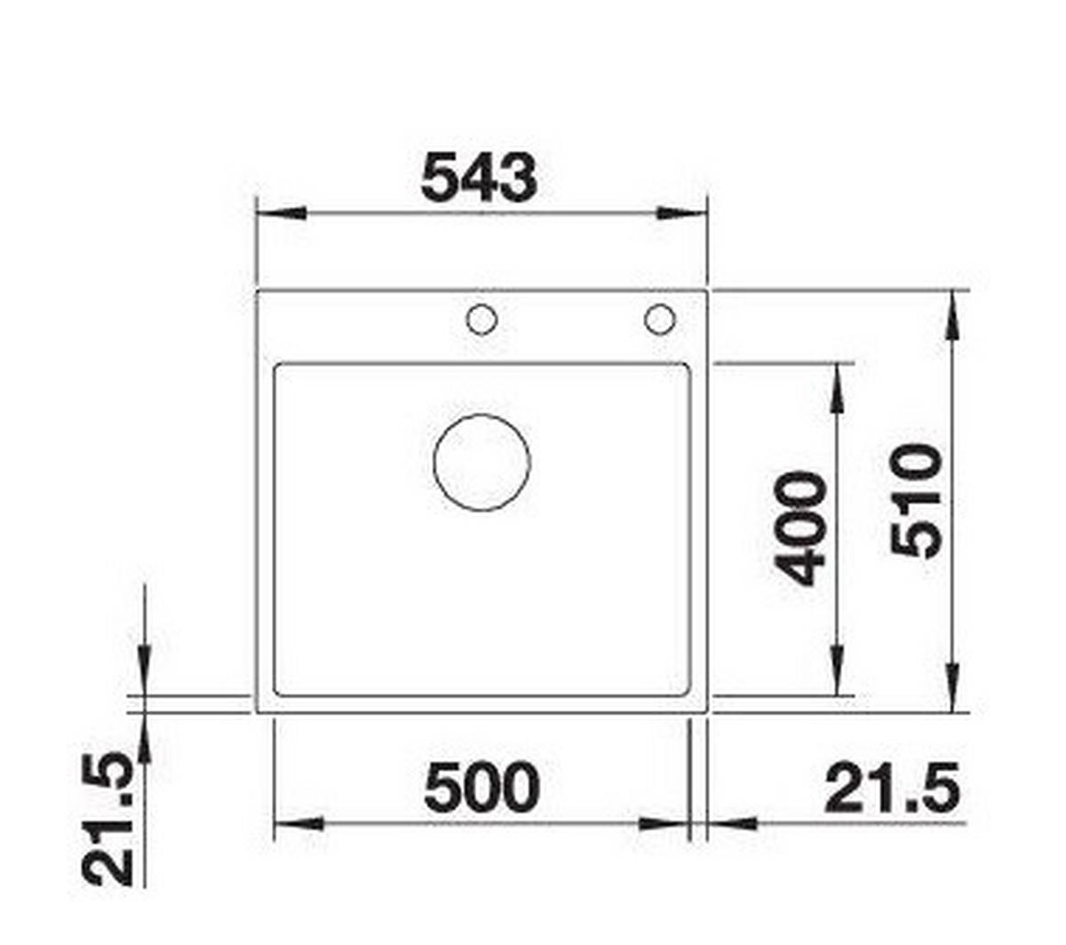 SPÜLE 524112  - Weiß, Basics, Stein (54,3/20,3/51cm) - Blanco