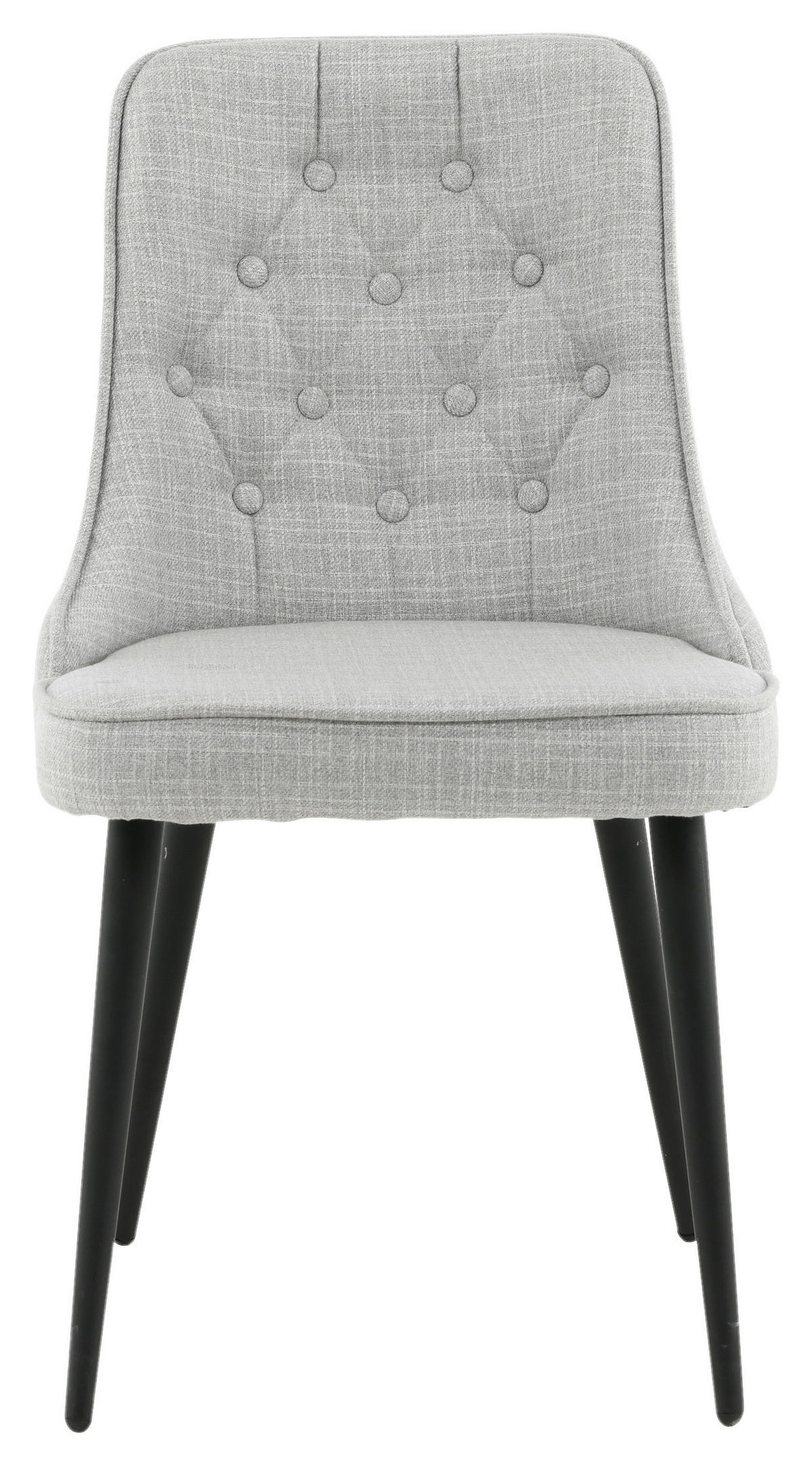 STOLSET 2 styck stål flatväv  - ljusgrå/svart, Design, metall/textil (50/88,5/66cm) - Livetastic