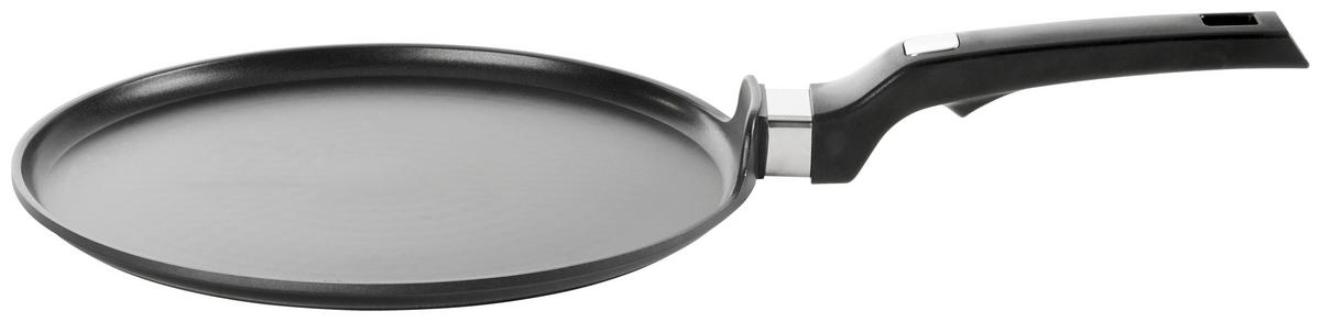 TIGANJ ZA TANKE PALAČINKE  28 cm     - boja nerđajućeg čelika/crna, Osnovno, metal/plastika (28cm) - Homeware Profession.