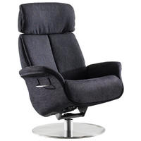 RELAXSESSEL Textil Schwarz  - Schwarz, Design, Textil/Metall (76/104-113/84cm) - Welnova