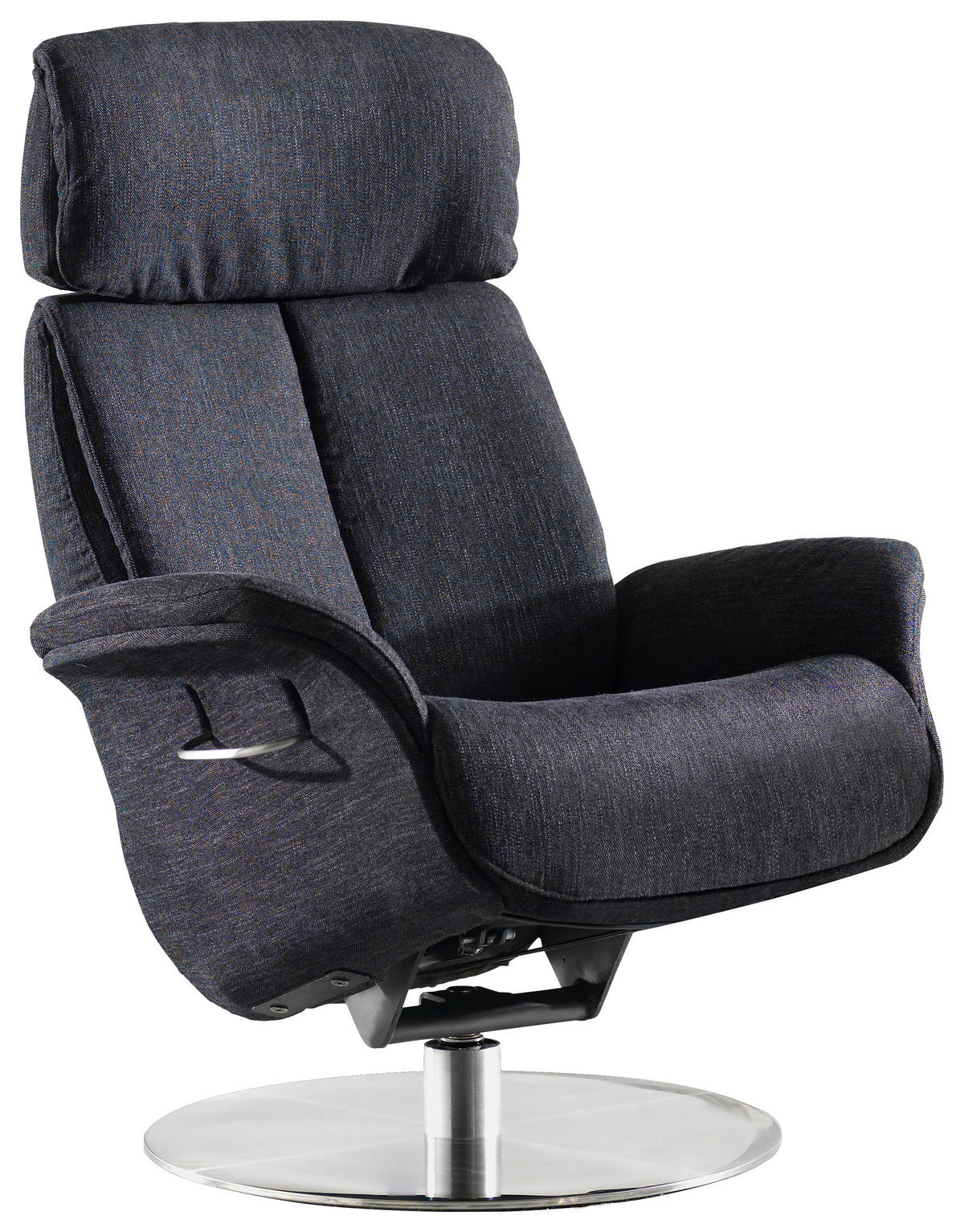 RELAXSESSEL Textil Schwarz  - Schwarz, Design, Textil/Metall (76/104-113/84cm) - Welnova