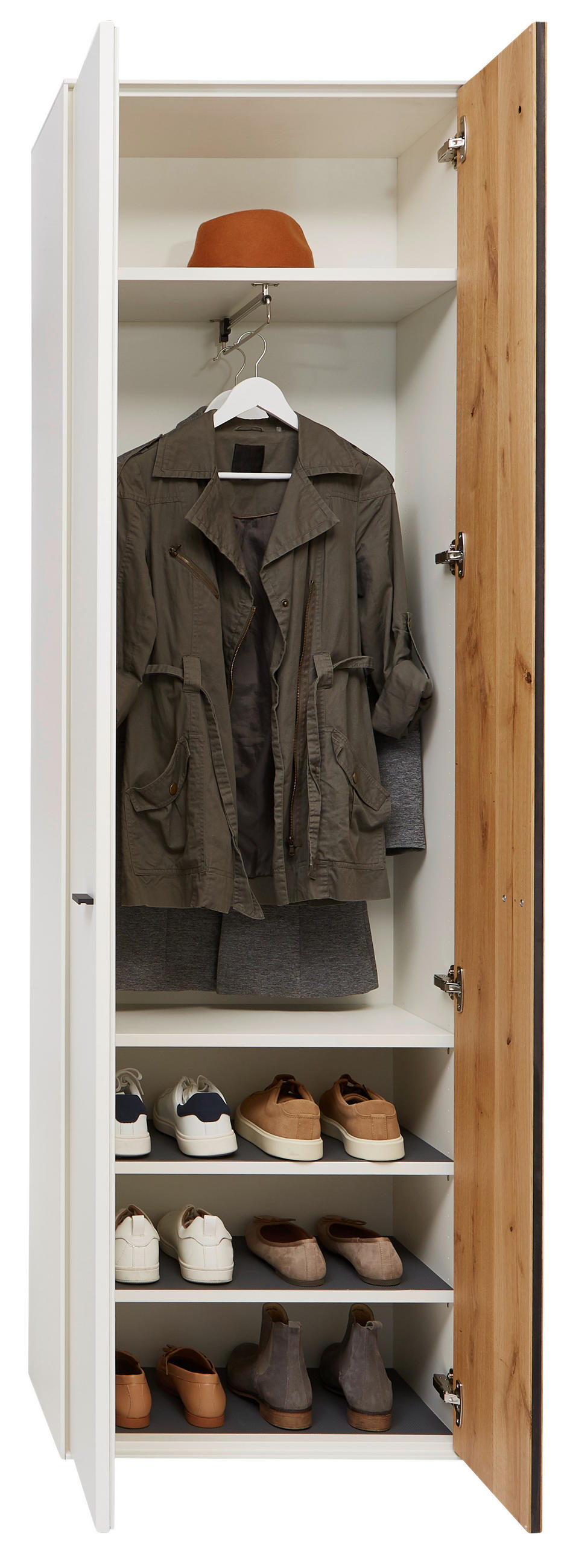 GARDEROBENSCHRANK  in 61,9/205,5/37,1 cm  - Wildeiche/Eichefarben, Design, Holz/Holzwerkstoff (61,9/205,5/37,1cm) - Dieter Knoll