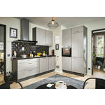 ECKKÜCHE 220/120 cm  in Graphitfarben, Schwarz, Sandfarben  - Sandfarben/Schwarz, Design, Holzwerkstoff/Metall (220/120cm) - Xora