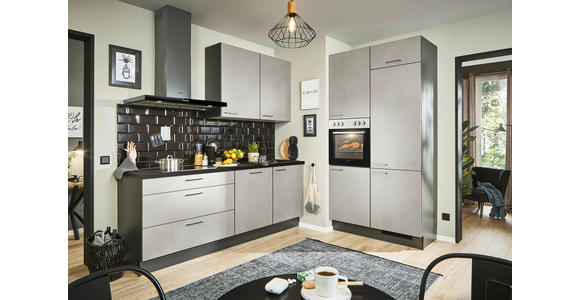 ECKKÜCHE 220/120 cm  in Graphitfarben, Schwarz, Sandfarben  - Sandfarben/Schwarz, Design, Holzwerkstoff/Metall (220/120cm) - Xora