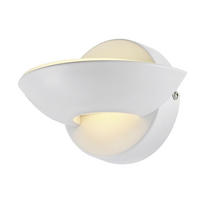 LED-WANDLEUCHTE Sammy 16,5/11 cm   - Weiß, Design, Glas/Metall (16,5/11cm) - Globo