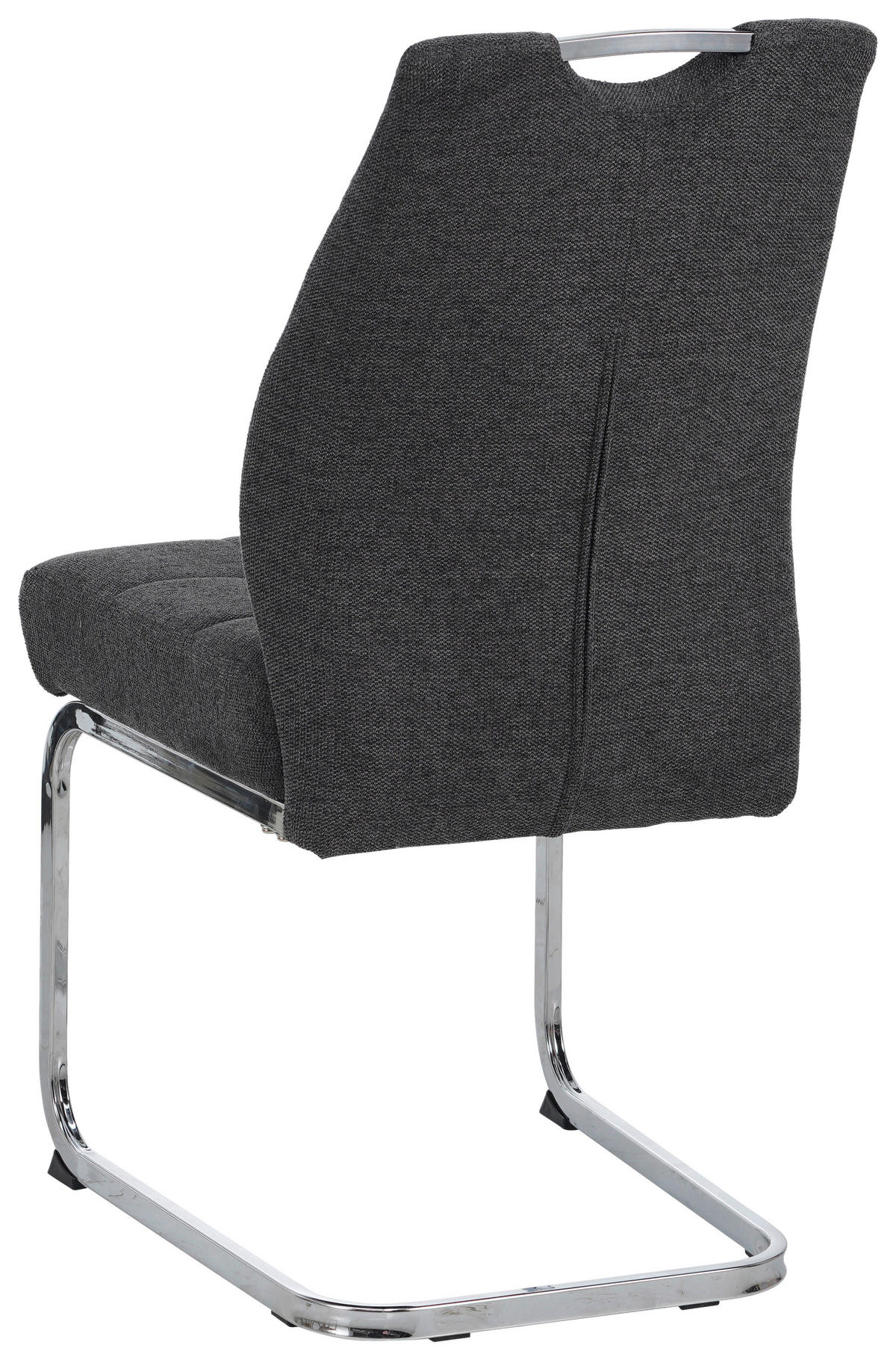 SCHWINGSTUHL  in Eisen Cord  - Chromfarben/Dunkelgrau, Design, Textil/Metall (46/96/61.5cm) - Carryhome