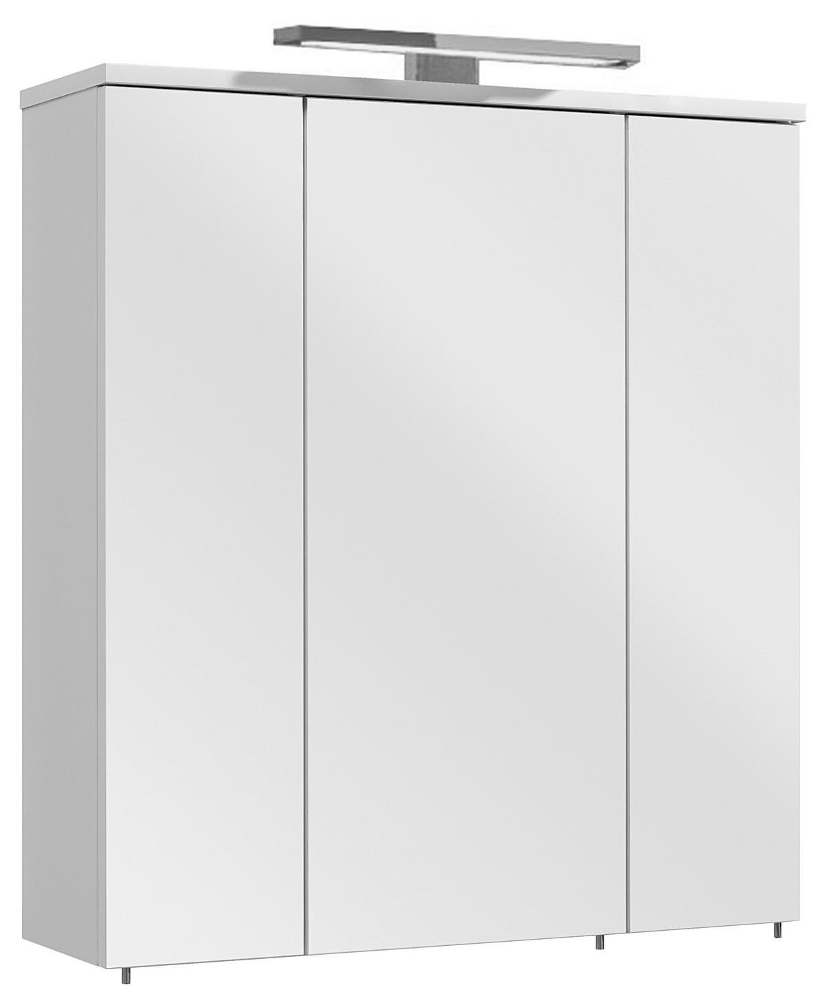 SPIEGELSCHRANK 65/72/20 cm  - Chromfarben/Weiß, Basics, Glas/Holzwerkstoff (65/72/20cm) - Xora