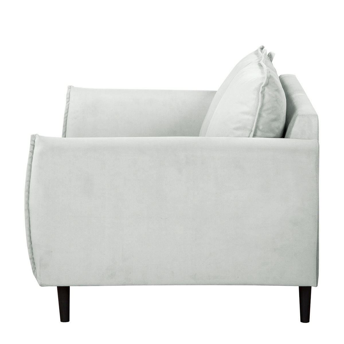 2-SITZER-SOFA JULI in Samt Dunkelblau  - Schwarz/Dunkelblau, Design, Holz/Textil (138/86/100cm) - P & B