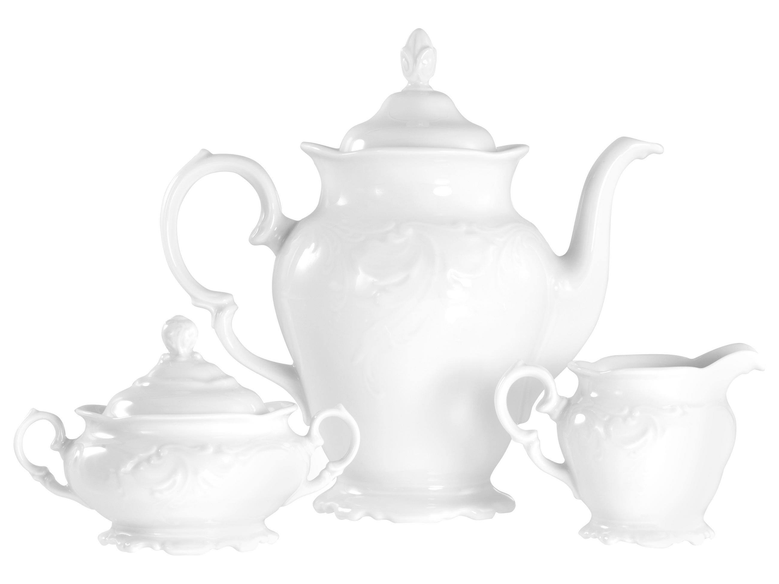 KAFFEESERVICE Weiß Frederike 3-teilig  - Weiß, Basics, Keramik - Creatable