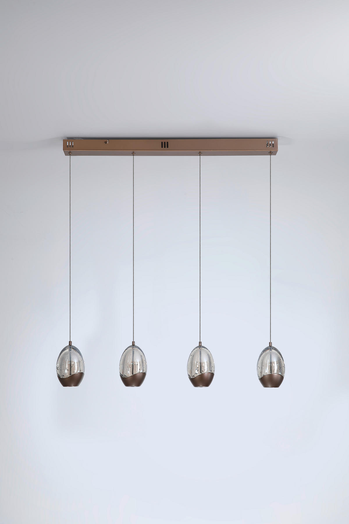 LED-HÄNGELEUCHTE 70/9/150 cm  - Champagner/Transparent, Trend, Glas/Metall (70/9/150cm)