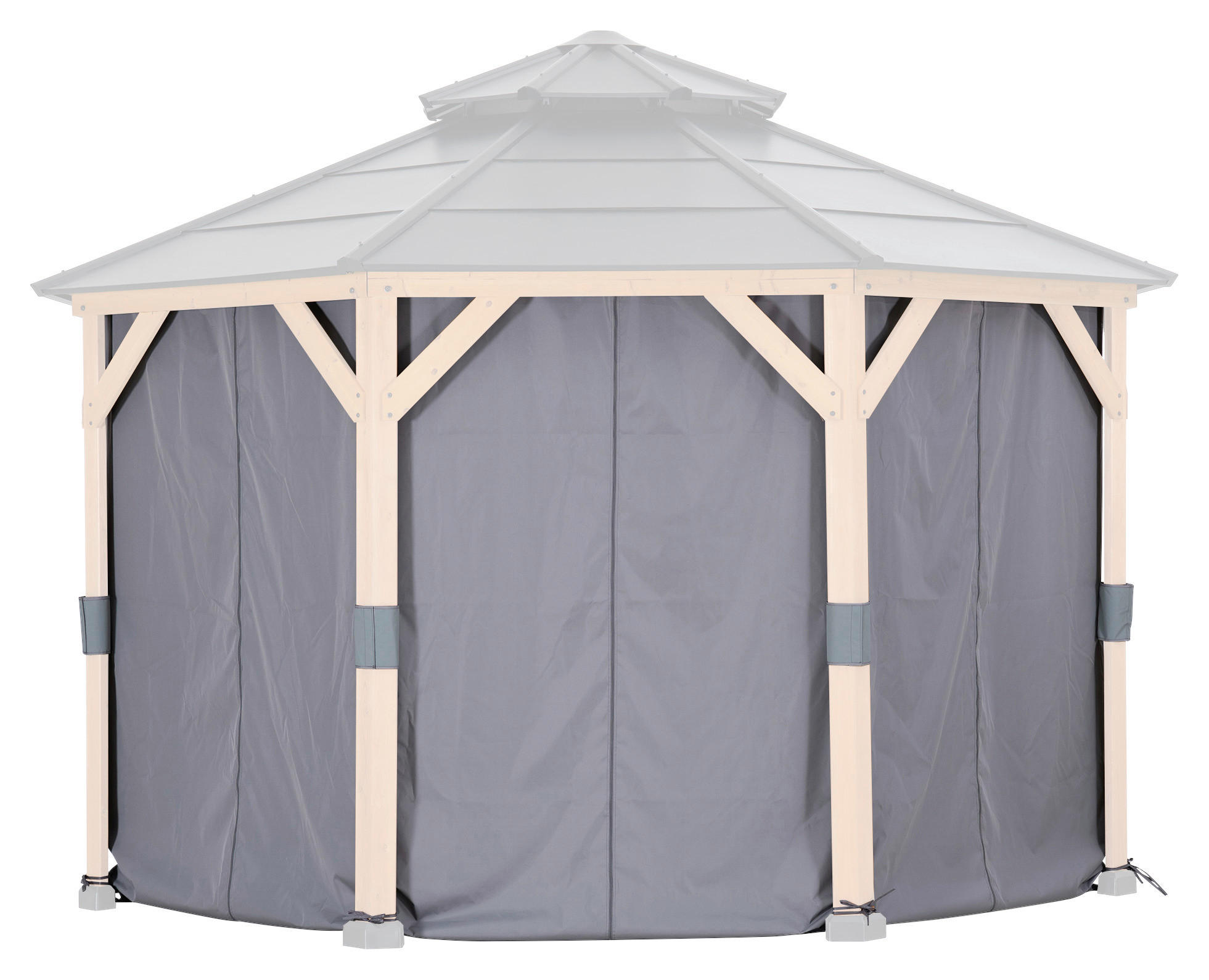 PAVILLON-SEITENTEIL  - Grau, Basics, Textil (147/228cm) - Modante