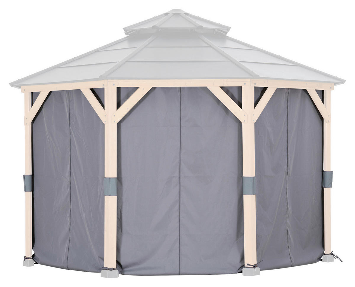 PAVILLON-SEITENTEIL  - Grau, Basics, Textil (147/228cm) - Modante
