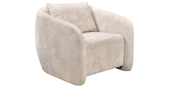 SESSEL Struktur Beige - Beige/Schwarz, Design, Kunststoff/Textil (87/75/95cm) - Ambia Home