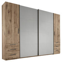  KOMBISCHRANK 311,9/225,5/61 cm 2+2-türig  - Eichefarben/Hellgrau, Konventionell, Holzwerkstoff/Kunststoff (311,9/225,5/61cm) - Xora