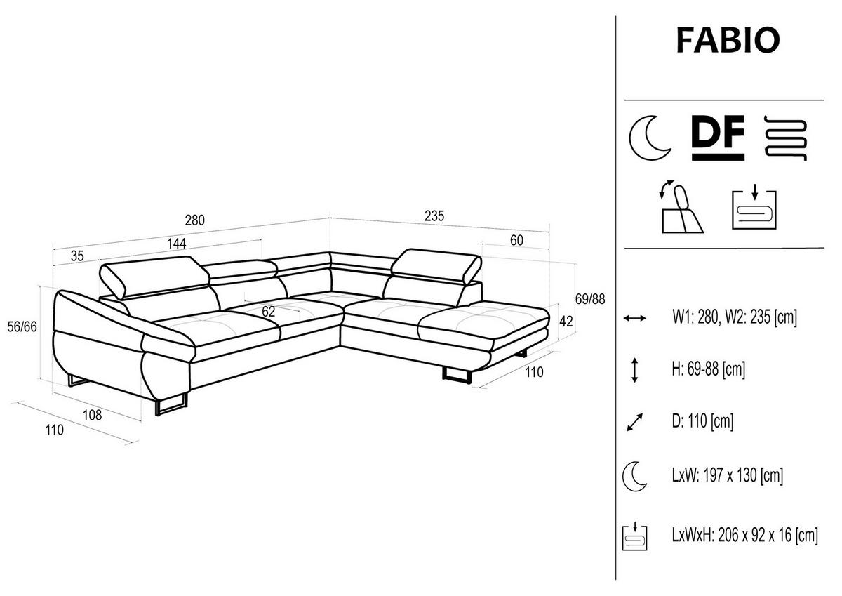 ECKSOFA in Webstoff Dunkelblau  - Dunkelblau, Design, Textil/Metall (280/235cm) - Hom`in