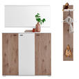 GARDEROBE 3-teilig  in 172/198/37 cm  - Eichefarben/Weiß, Design, Holzwerkstoff (172/198/37cm) - Voleo
