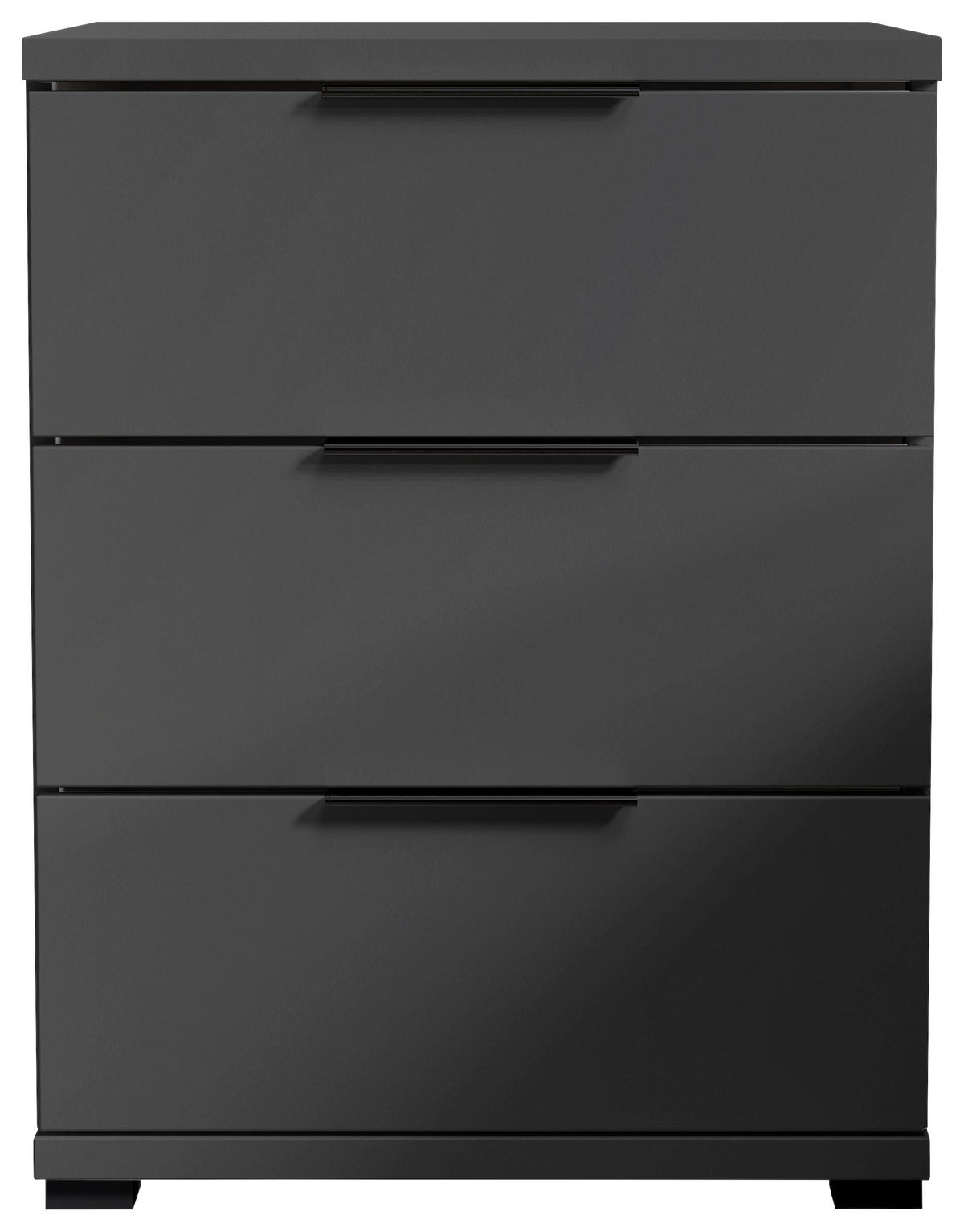 NACHTSCHRANK 46/61/42 cm  - Schwarz/Graphitfarben, KONVENTIONELL, Holzwerkstoff/Kunststoff (46/61/42cm) - Boxxx