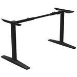 TISCHGESTELL in Metall, Kunststoff 120-160/70/75-120 cm   - Schwarz, Design, Kunststoff/Metall (120-160/70/75-120cm) - Carryhome