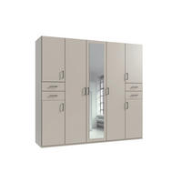 DREHTÜRENSCHRANK Kaschmir  - Kaschmir/Schwarz, Basics, Holzwerkstoff (225/208/58cm) - P & B