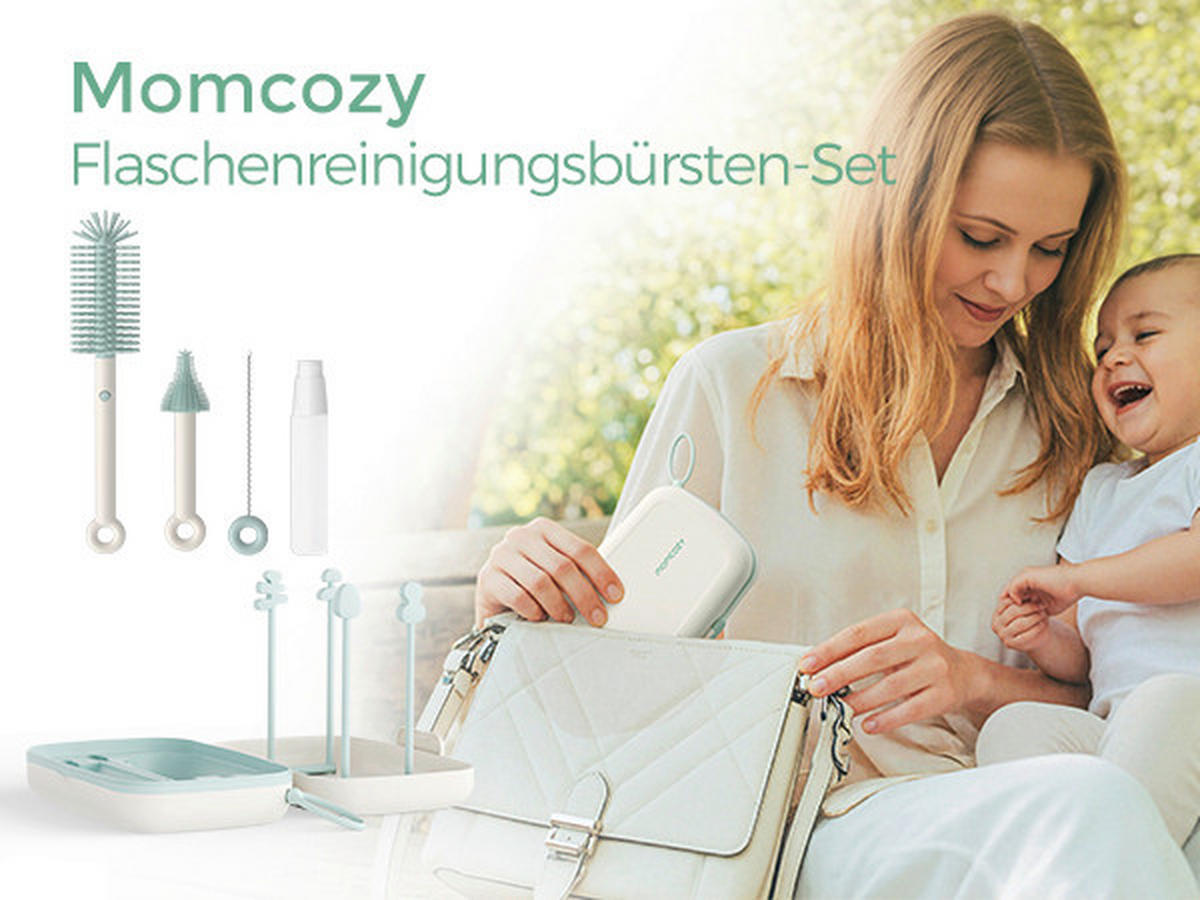 FLASCHENREINIGUNGSSET 7in1 Flaschenreinigungsbürstenset 7-teilig  - Weiß, Basics, Kunststoff (19,7/6,4/12,9cm) - Momcozy